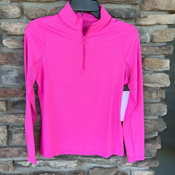 Gottex Women's Golf Tennis Pickleball 1/4 Zip Pullover SMALL Pink LS NWT - Picture 1 of 2